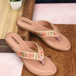 OPHELIA Embellished Open Toe Flats-picture-18