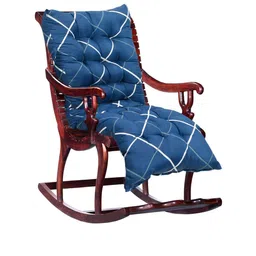 Kuber Industries Blue Geometric Printed Back & Seat Chair Cushion image 5