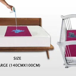 trance home linen Cotton Baby Bed Protecting Mat image 2