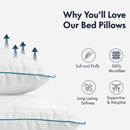 Seevo Set of 2 White Sleep Bed Pillow image 4