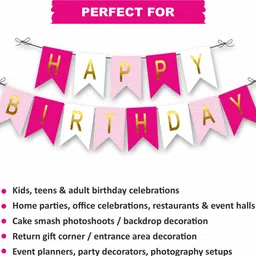 the decor queen Multicolor Happy Birthday Banner for Decoration Reusable, Easy to Hang for kids Banner image 4