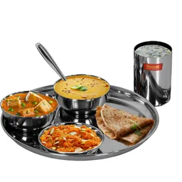 sumeet Pack of 12 Steel Dinner Set image 3