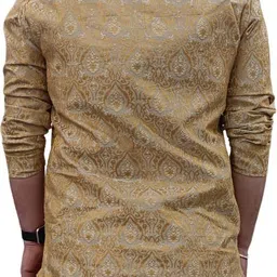26 i Men Self Design Jacquard Straight Kurta image 2