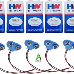 amtx 9 VOLTS HW BATTERY with Connector, pack of 5 Educational Electronic Hobby Kit-picture-27