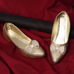 BAESD Girls Embellished Pointed Toe Ballerinas With Bows image 3