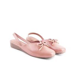 JM Looks Square Toe Mules With Bow Detail image 4