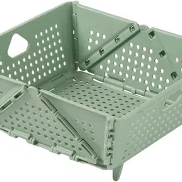 perizone Foldable Drain Basket, Kitchen Food Strainer Drainer Basket with Resting Feet Plastic Fruit & Vegetable Basket-picture-21