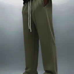 dockstreet Men Striped Olive Track Pants-picture-19