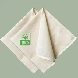 aarnikawrap 16 x 16 Inch Muslin Cloth Nepkin (Natural, Pack of 2) | Soft & Reusable Sieve-picture-42