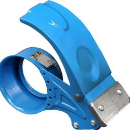 novelty store All Type of Tape White / Orange / Yellow / Roller And Cutter Multicolour Tape Dispenser Cutter (Manual) image 1