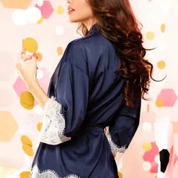 mardia Navy Small Bath Robe image 2