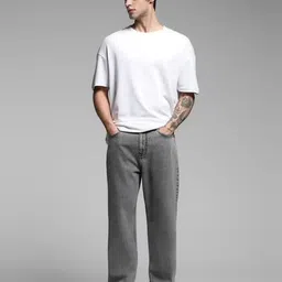 moda star Men Loose Fit Mid Rise Grey Jeans image 3