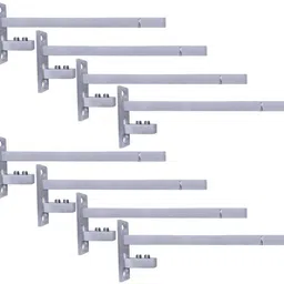 F Type Glass Shelf Bracket 8 inch (Stainless Steel, Silver Matt Finish, Adjustable 6/8/10/12 mm, Pack of 8 Piece) 19.3CM Shelf Bracket-image-34