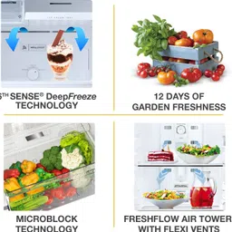 whirlpool 259 L Frost Free Double Door 2 Star Refrigerator with Glass Door image 5