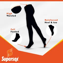 supersox Solid Women Black Tights image 2