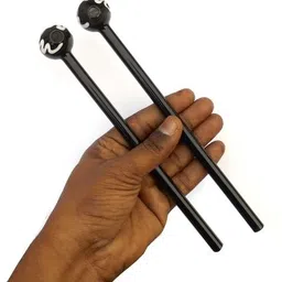 mee shisha Smoking Glass Oil Burner Pipe 8 inch , (Black) Pack Of 2 Borosilicate Glass Outside Fitting Hookah Mouth Tip image 3