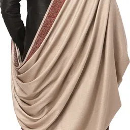WEAVERS VILLA Polyester Wool Blend Solid Men Shawl image 5