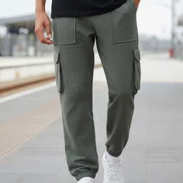 bewakoof Men Solid Grey Track Pants-picture-18