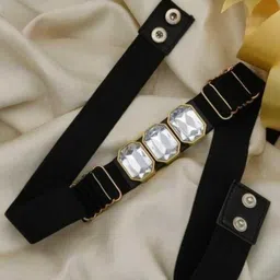 shiv enterprise Girls Black Synthetic Belt-picture-11