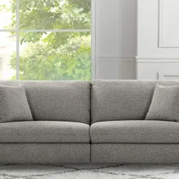 casacraft from pepperfry Duino Boucle Fabric 4 Seater Sofa in Graphite Grey Colour image 1