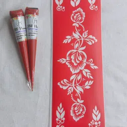 jbfhenna JBF Henna 2 Cone and Stencil Set for Mehndi, Tattoo, and Craft Design Cone and Stencil Stencil-picture-30