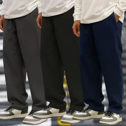 tromko Men Regular Fit Multicolor Cotton Blend Trousers-picture-34