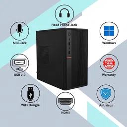 TECNICO Core i5 2th Gen Core i5 (8 GB DDR3/128 GB SSD/Windows 11 Home/20 Inch Screen/Desktop Computer Set,i5 2th Gen, 8GB RAM, 128SSD+500HDD, 20-inch Monitor) image 5