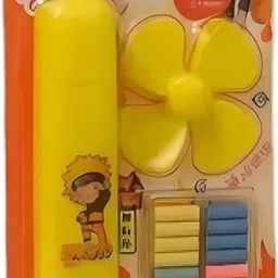 paper bear Yellow Naruto Electric Eraser with Fan and Refills Set of 3 Cordless Electric Eraser image 1