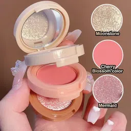 coslane 3 in 1 Blusher Highlighter Eyeshadow Palette Kit Highlighter (Multcolor)-picture-27