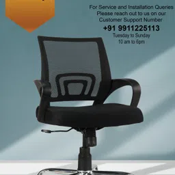 MEDALLION Medium Back Revolving Chair (A-106) Nylon Office Arm Chair image 4