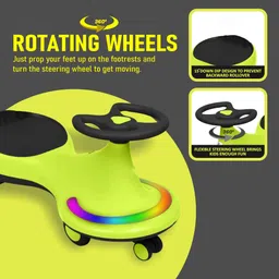 pandaoriginals Musical Front Lights with Backrest Superior Quality Smooth Wheels Rideons & Wagons Non Battery Operated Ride On image 5