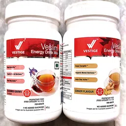 veslim Vestige energy drink pack of two, kashmiri kahwa, ginger Powder image 2