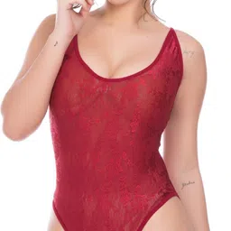 newba Self Design Women Bikini Maroon Swimsuit-picture-25