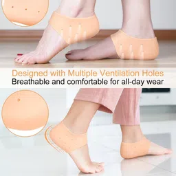tssenterprise 2 Pcs Combo Gel Heel Cups Silicone Heel Pad for Heel image 2