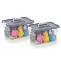 sonal Swift Transparent Container (2 Pcs) - Capacity 6 Ltr. - For Home,Kitchen Storage Box image 1