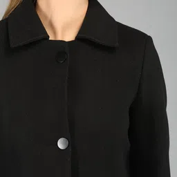 honnete 100 % Polyester Solid Coat For Women image 5