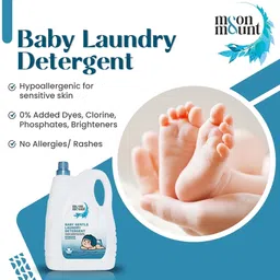 moon & mount Baby Liquid Detergent | Stain Fighting Formula | Blossom Liquid Detergent Aqua Liquid Detergent image 4