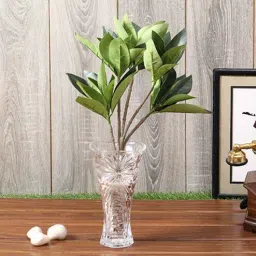 casacraft from pepperfry Green Polyester Artificial Rubber Plant Without Pot-picture-11