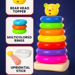 munnic Baby Bear Stacking Rings Toy image 2