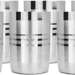 vikas metal (Pack of 6) silver deep tool touch amarpali Glass Set Water/Juice Glass-picture-21