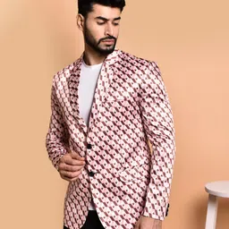 metronaut Men Printed Single Breasted Casual Blazer image 3