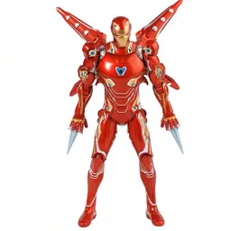 Iron Man Action Figure 18 cm With Wings Super Hero Toy Gift for Fans Kids-image-73