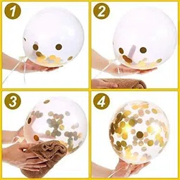 krido Gold Haldi Ceremony Foil Balloon with Gold Star&Foil Curtain Combo image 4