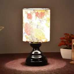 Multicolour Shade Table Lamp With Metal Base By Foziq image 1