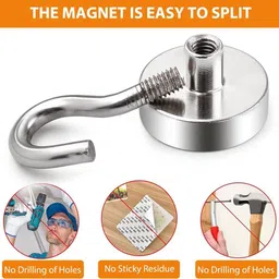 hasthip eodymium Magnets Powerful Hooks, 6KG (13LBS) Magnets Hook for Fridge Hook 10 image 2