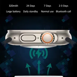 RKLS T900 Ultra 2.09"BIG Screen BT Calling Smartwatch Wireless Charging Smart Watch Smartwatch image 4