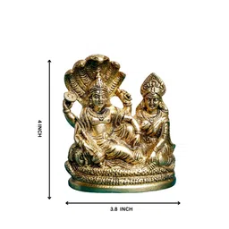 Mini Vishnu And Laxmi Brass Religious Idol by The Advitya image 4
