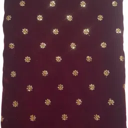 kdpm Unstitched Velvet Multi-purpose Fabric Embellished-picture-19