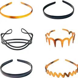 anna stella Trendy Multicolor Plastic Hairband Set – Lightweight and Durable Hair Band image 3