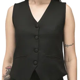 fnocks Solid Women Waistcoat-picture-20